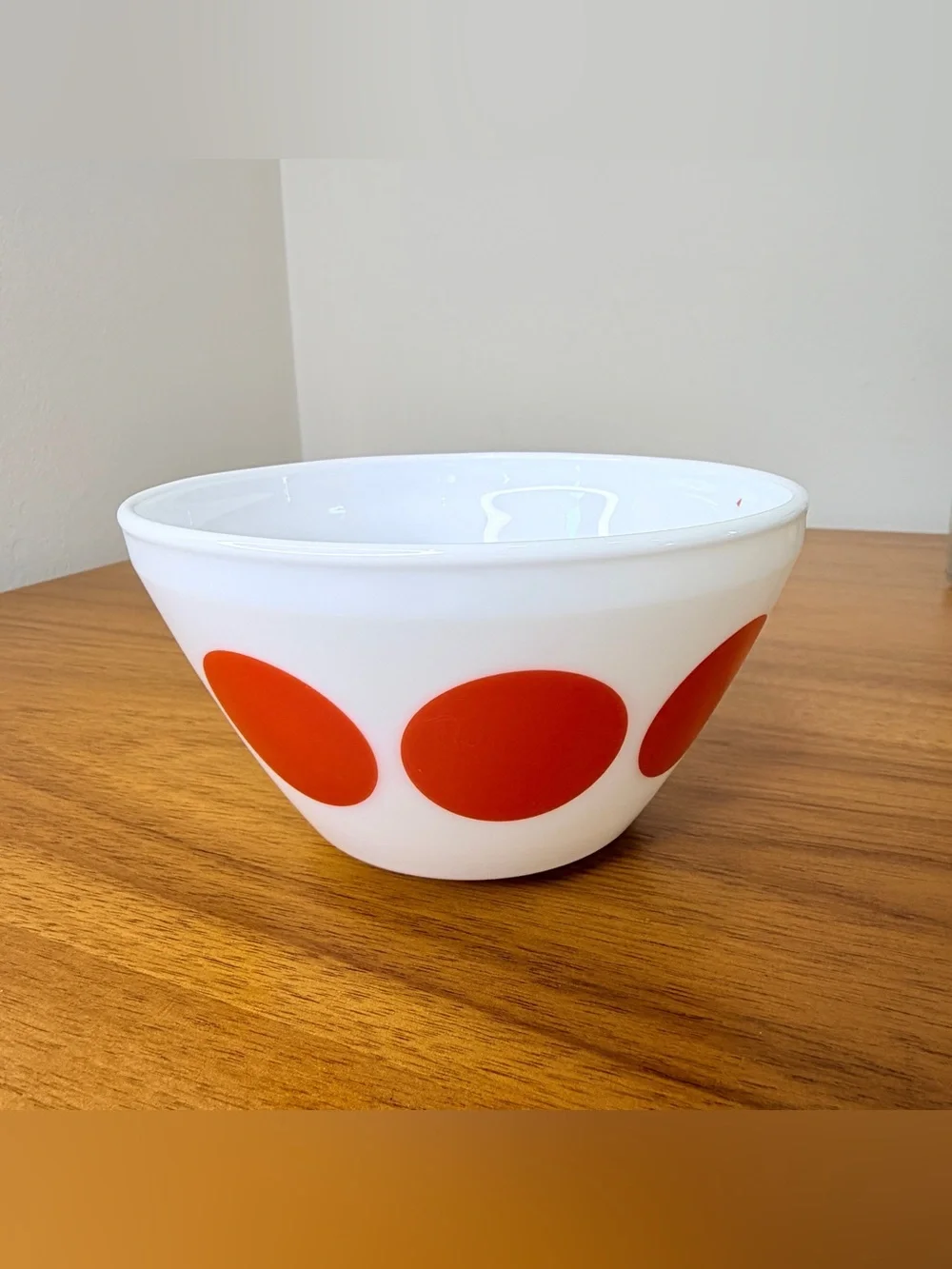 Small Vintage Charm Inspired By Pyrex Red Polka Dot Nesting Mixing Bowl 3C/.7L